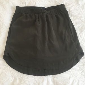 Madewell green Elin silk skirt